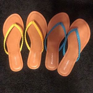 Yellow slides and Turquoise slides